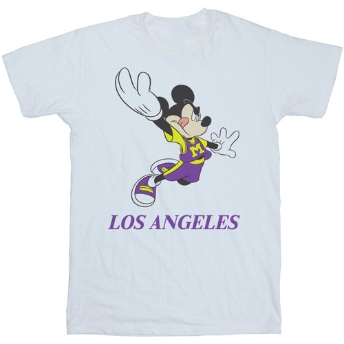 Vêtements Fille T-shirts manches longues Disney Mickey Mouse Los Angeles Blanc