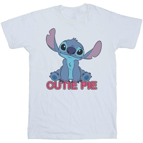 Vêtements Femme T-shirts manches longues Disney Lilo And Stitch Stitch Cutie Pie Blanc