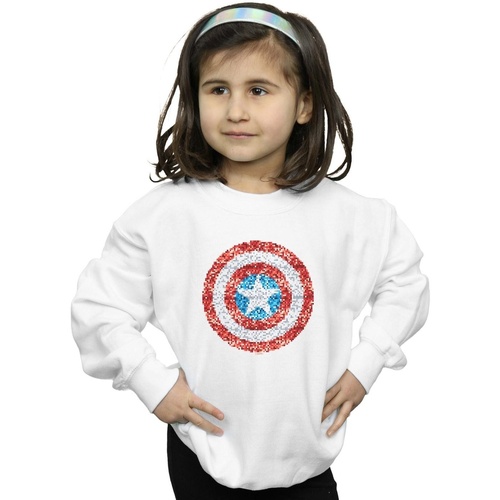 Vêtements Fille Sweats Marvel Captain America Pixelated Shield Blanc