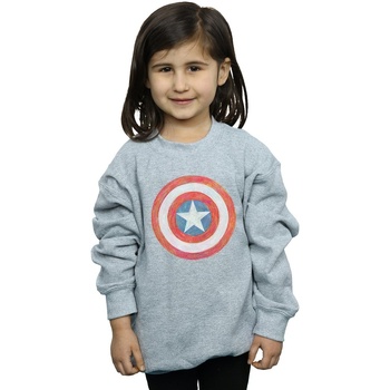 Vêtements Fille Sweats Marvel Captain America Sketched Shield Gris