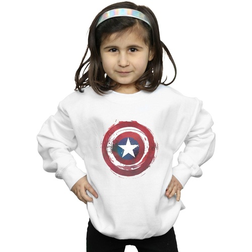 Vêtements Fille Sweats Marvel Captain America Splatter Shield Blanc