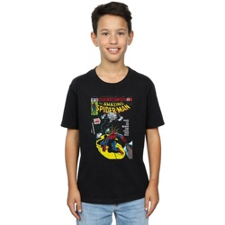 Vêtements Garçon T-shirts manches courtes Marvel Spider-Man Black Cat Cover Noir