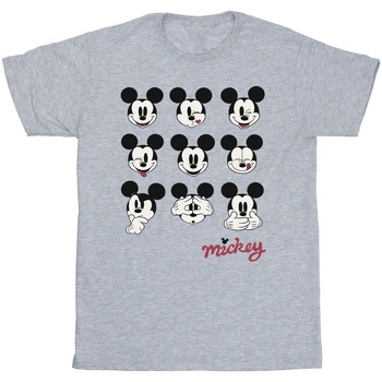 Vêtements Fille T-shirts manches longues Disney Mickey Mouse Many Faces Gris