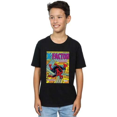 Vêtements Garçon T-shirts manches courtes Marvel Spider-Man X Factor Cover Noir