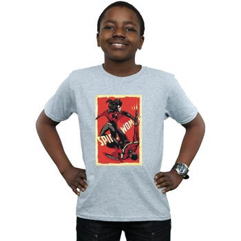 Vêtements Garçon T-shirts manches courtes Marvel Spider-Woman Fight Gris