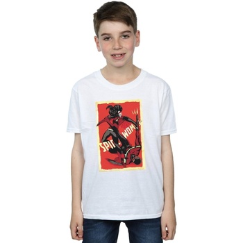 Vêtements Garçon T-shirts manches courtes Marvel Spider-Woman Fight Blanc