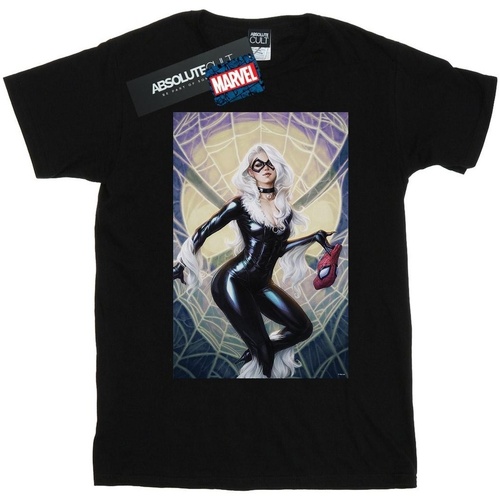 Vêtements Garçon T-shirts manches courtes Marvel Black Cat Artwork Noir