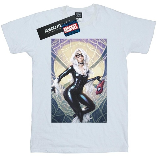 Vêtements Garçon T-shirts manches courtes Marvel Black Cat Artwork Blanc
