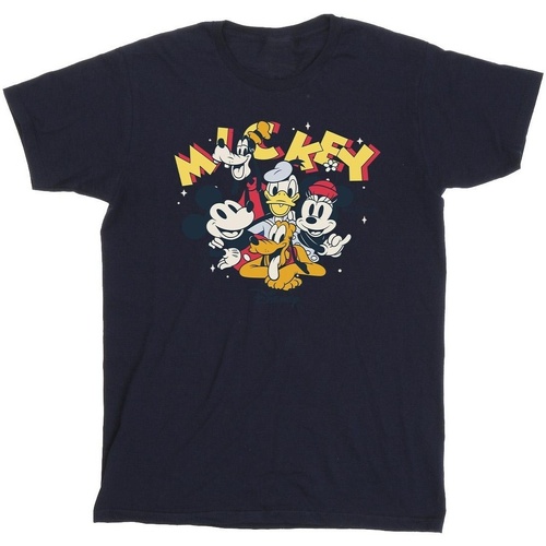 Vêtements Fille T-shirts manches longues Disney Mickey Mouse Group Bleu