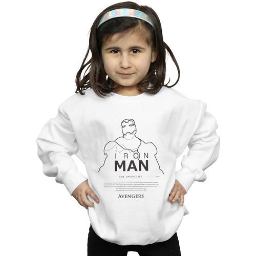 Vêtements Fille Sweats Marvel Iron Man Single Line Blanc