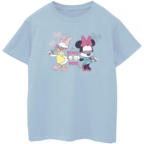 Vêtements Fille T-shirts manches longues Disney Minnie Daisy Beach Mode Bleu