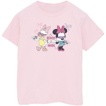 Vêtements Fille T-shirts manches longues Disney Minnie Daisy Beach Mode Rouge