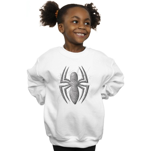 Vêtements Fille Sweats Marvel Spider-Man Web Logo Blanc