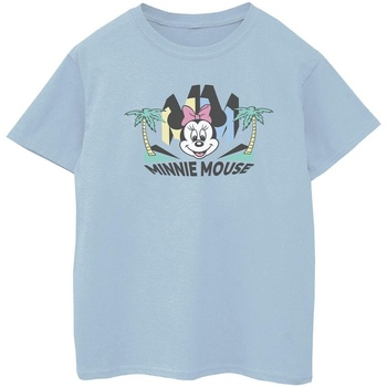 Vêtements Fille T-shirts manches longues Disney Minnie MM Palm Bleu