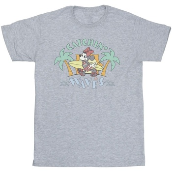 Vêtements Fille T-shirts manches longues Disney Minnie Mouse Catchin Waves Gris