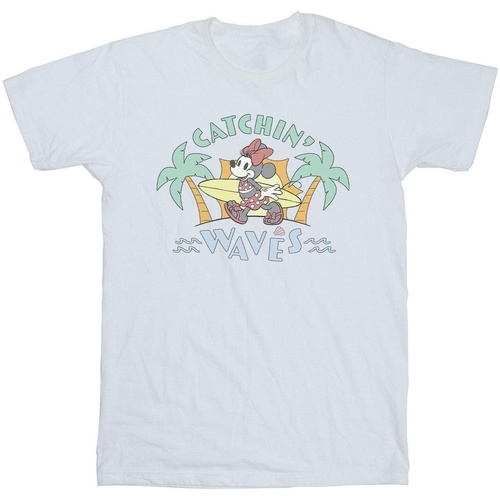 Vêtements Fille T-shirts manches longues Disney Minnie Mouse Catchin Waves Blanc