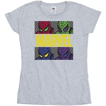 Vêtements Femme T-shirts manches longues Marvel Spider-Man Pop Art Gris