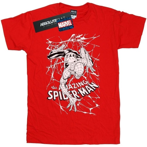 Vêtements Garçon T-shirts manches courtes Marvel Spider-Man Web Crawler Rouge