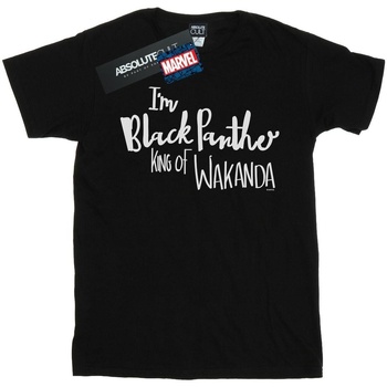 Vêtements Garçon T-shirts manches courtes Marvel I Am Black Panther Noir