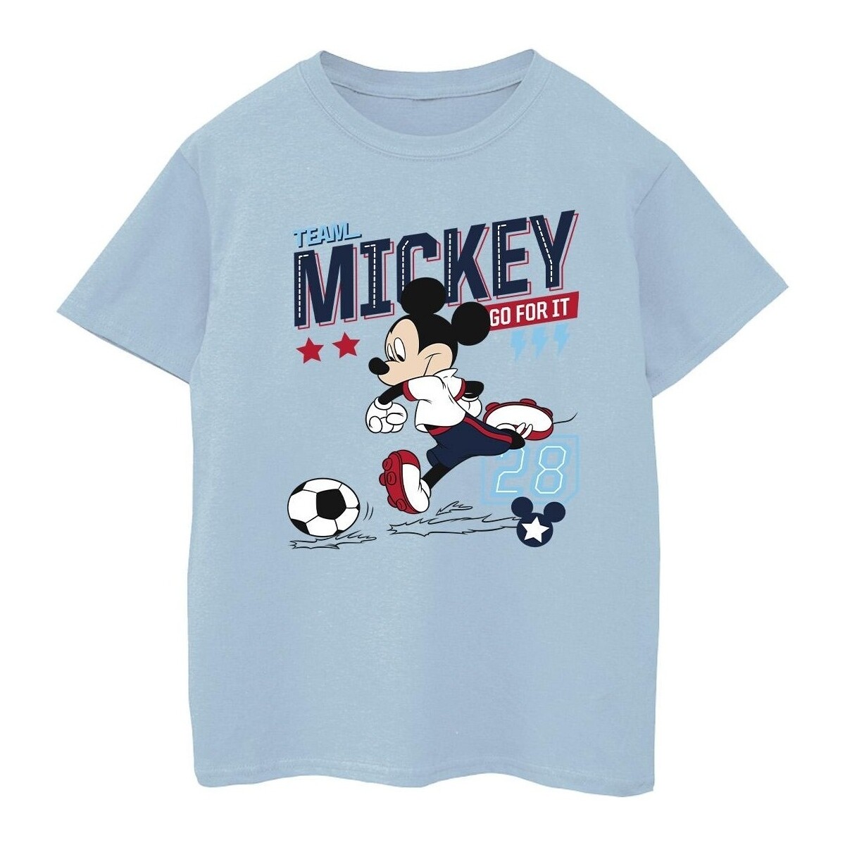 Vêtements Fille T-shirts manches longues Disney Mickey Mouse Team Mickey Football Bleu