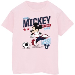 Vêtements Fille T-shirts manches longues Disney Mickey Mouse Team Mickey Football Rouge