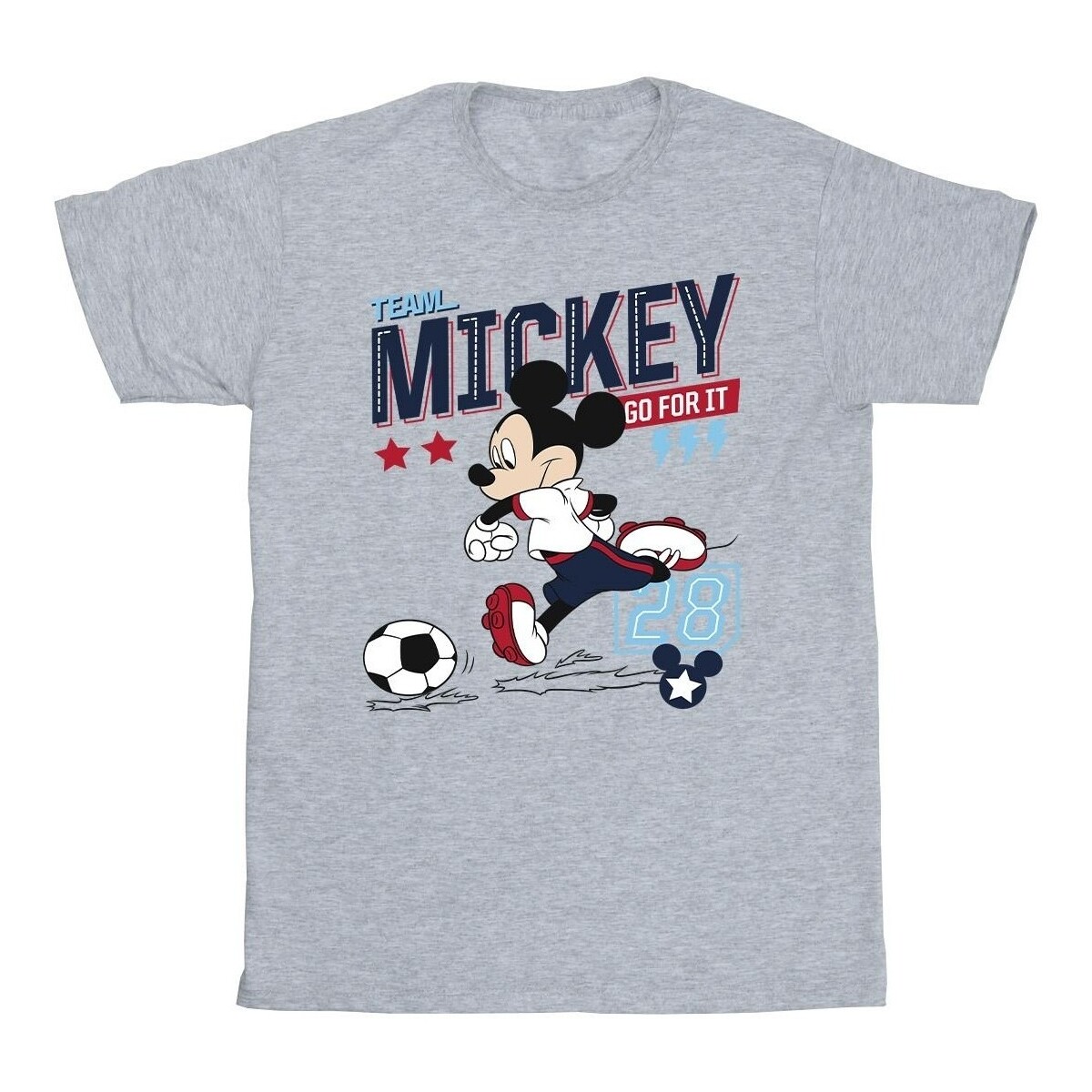Vêtements Fille T-shirts manches longues Disney Mickey Mouse Team Mickey Football Gris