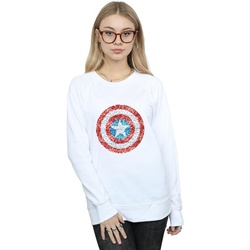 Vêtements Femme Sweats Marvel Captain America Pixelated Shield Blanc