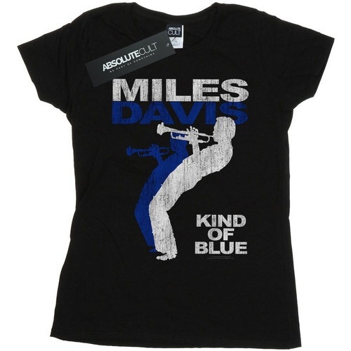 Vêtements Femme T-shirts manches longues Miles Davis Kind Of Blue Distressed Noir