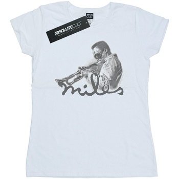 Vêtements Femme T-shirts manches longues Miles Davis Profile Sketch Blanc