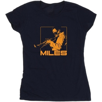 Vêtements Femme T-shirts manches longues Miles Davis Orange Square Bleu
