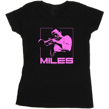 Vêtements Femme T-shirts manches longues Miles Davis  Noir