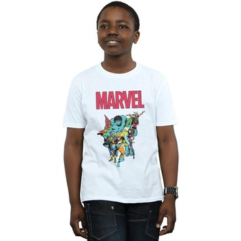 Vêtements Garçon T-shirts manches courtes Marvel Avengers Pop Group Blanc