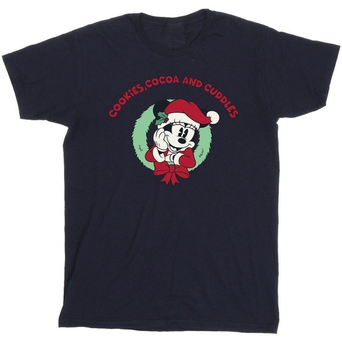 Vêtements Fille T-shirts manches longues Disney Mickey Mouse Wreath Bleu