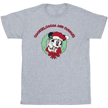 Vêtements Fille T-shirts manches longues Disney Mickey Mouse Wreath Gris
