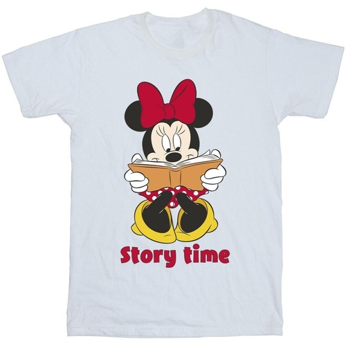 Vêtements Fille T-shirts manches longues Disney Minnie Mouse Story Time Blanc