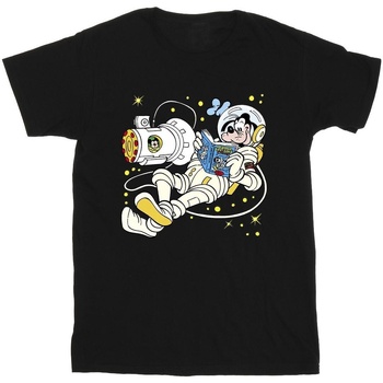 Vêtements Fille T-shirts manches longues Disney Goofy Reading In Space Noir