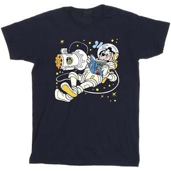 Vêtements Fille T-shirts manches longues Disney Goofy Reading In Space Bleu