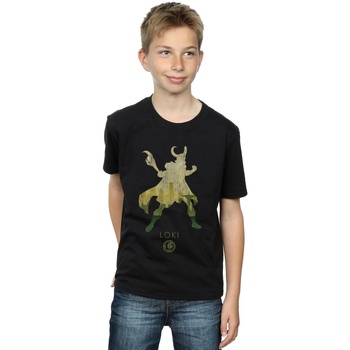 Vêtements Garçon T-shirts manches courtes Marvel Loki Silhouette Noir