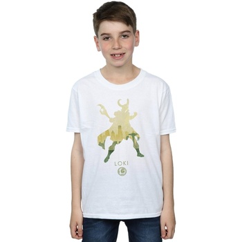 Vêtements Garçon T-shirts manches courtes Marvel Loki Silhouette Blanc