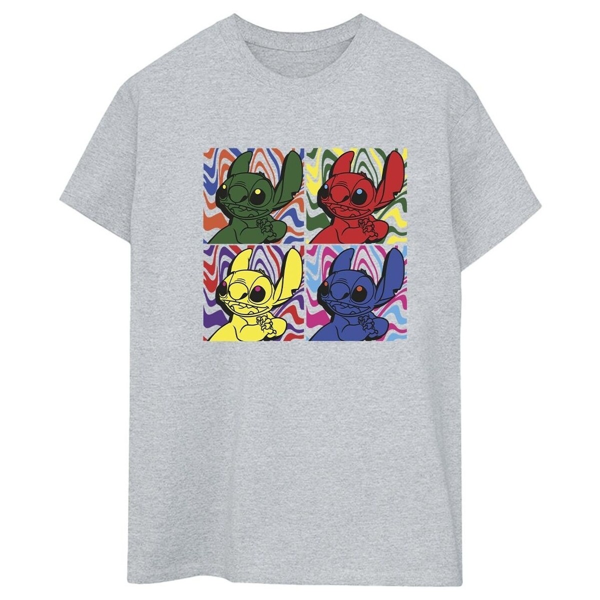 Vêtements Femme T-shirts manches longues Disney Lilo & Stitch Pop Art Gris