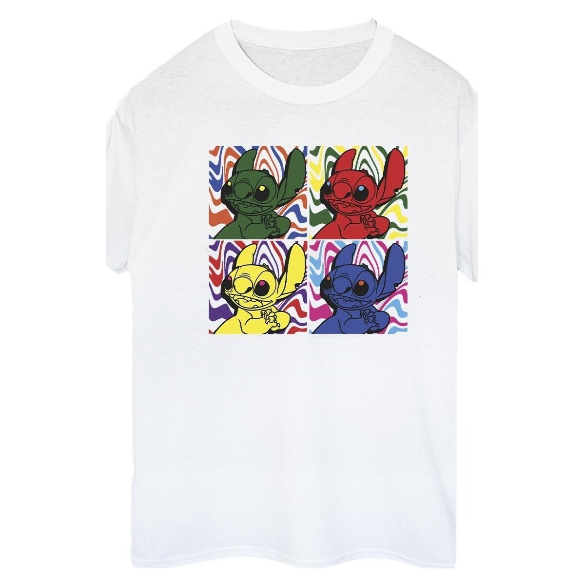 Vêtements Femme T-shirts manches longues Disney Lilo & Stitch Pop Art Blanc