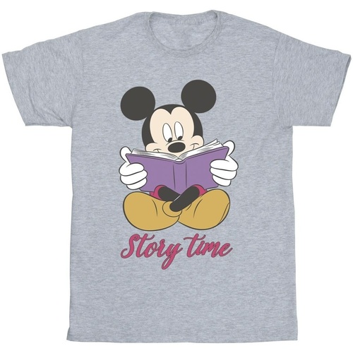 Vêtements Fille T-shirts manches longues Disney Mickey Mouse Story Time Gris
