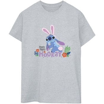 Vêtements Femme T-shirts manches longues Disney Lilo & Stitch Hippity Hop Stitch Gris