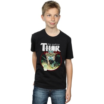 Vêtements Garçon T-shirts manches courtes Marvel The Mighty Thor Poster Noir