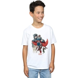 Vêtements Garçon T-shirts manches courtes Marvel Captain America Falcon Evolution Blanc