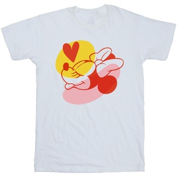 Vêtements Fille T-shirts manches longues Disney Minnie Mouse Tongue Heart Blanc