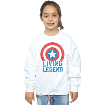 Vêtements Fille Sweats Marvel Captain America Living Legend Blanc
