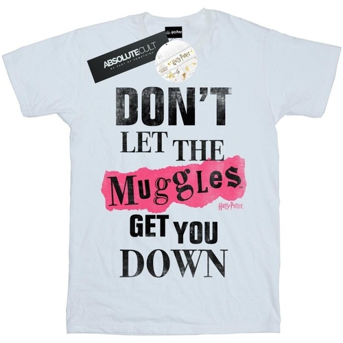 Vêtements Homme T-shirts manches longues Harry Potter Muggles Clippings Blanc