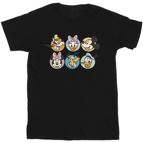 Vêtements Fille T-shirts manches longues Disney Mickey Mouse And Friends Faces Noir