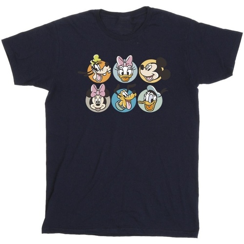 Vêtements Fille T-shirts manches longues Disney Mickey Mouse And Friends Faces Bleu
